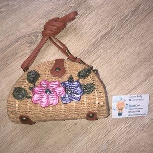 Twine clutch/crossbody custom floral design